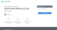 Desktop Screenshot of freedomformula.com